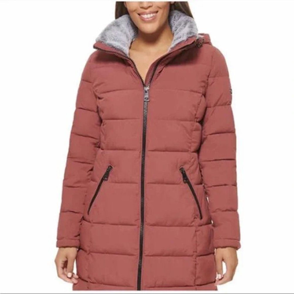 PINK NWT Andrew Marc Ladies’ Long Stretch Parka - Picture 5 of 15